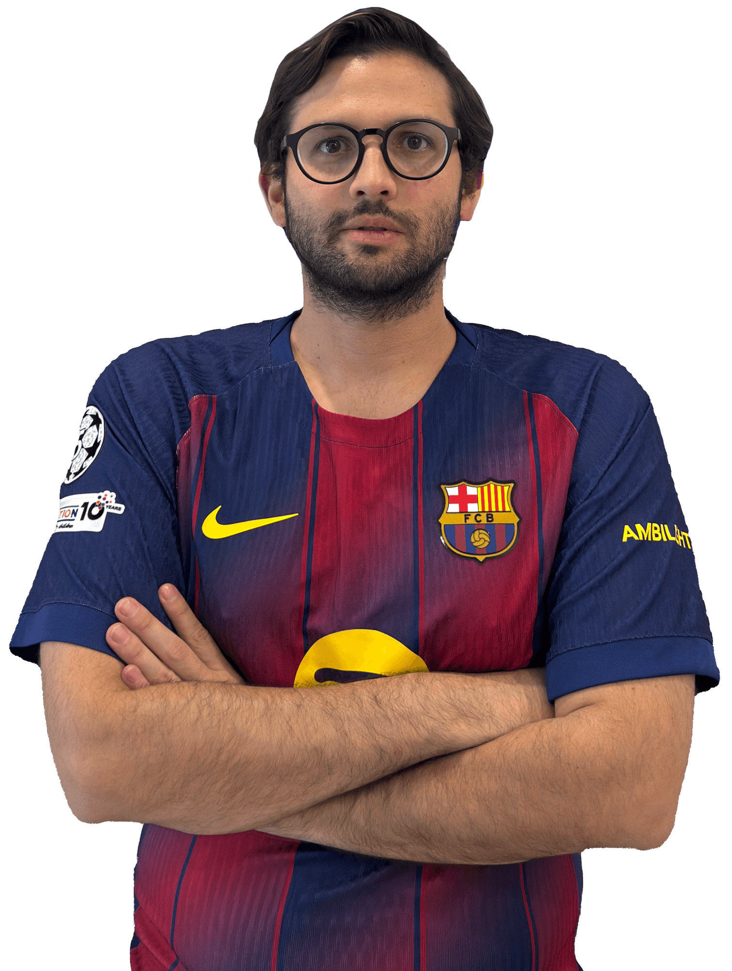Reinaldo con la camiseta del FC Barcelona